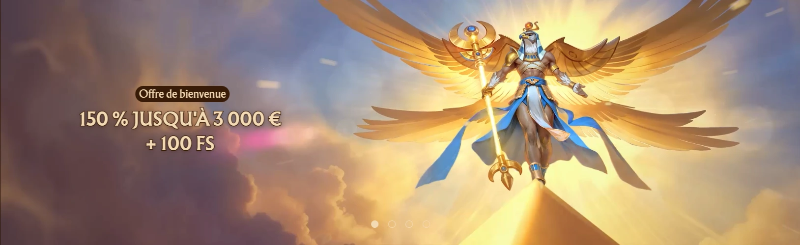 Bannière promotionnelle du casino en ligne AmunRa en français